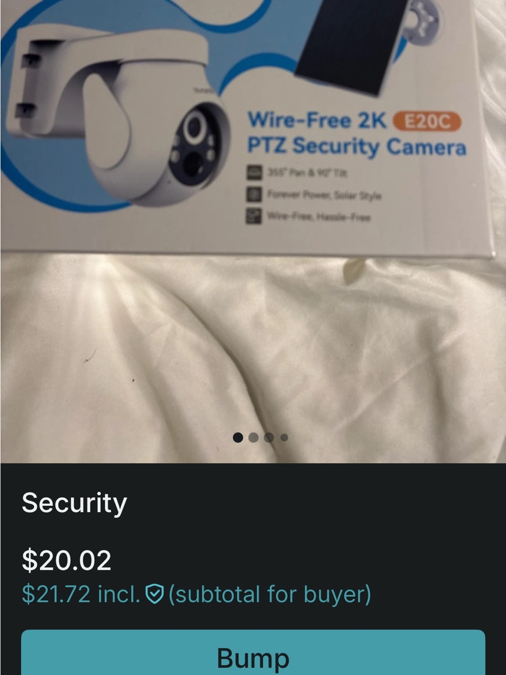 E20C Wire-Free 2K PTZ Security Camera - Whiteblurams